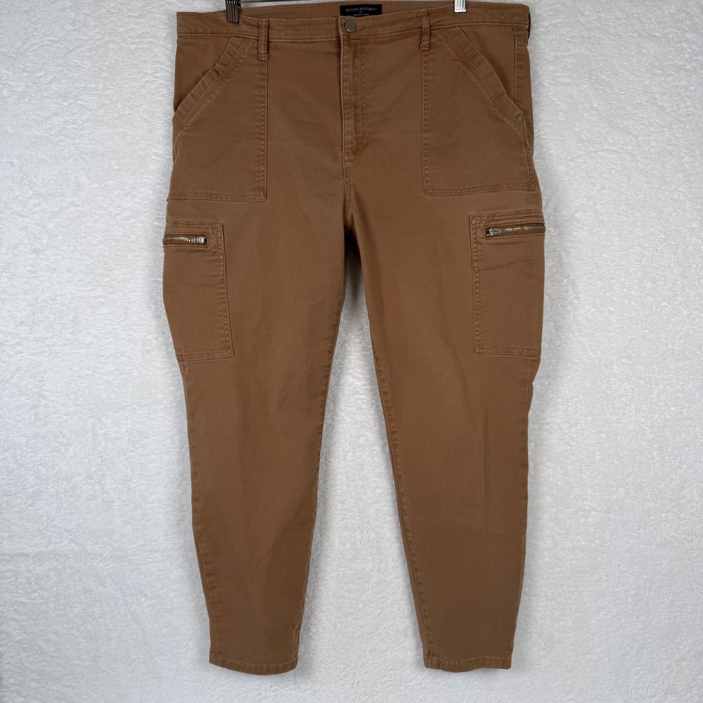 Women's Brown Cargo Ankle Pants